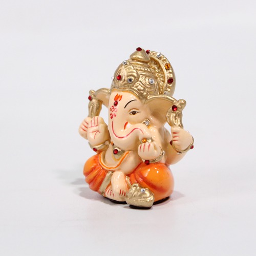 Mukut Ganesha Statue For Car Dashboard