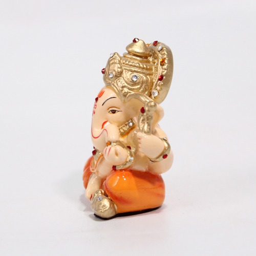 Mukut Ganesha Statue For Car Dashboard