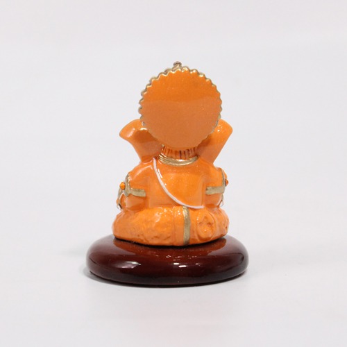 Wooden Base Dashboard Ganesha Idol For Car Dashboard, Home, and Office