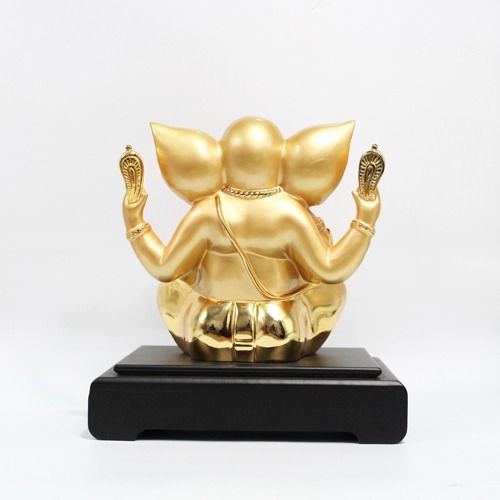 Golden Ganesh Idol For Office Decor