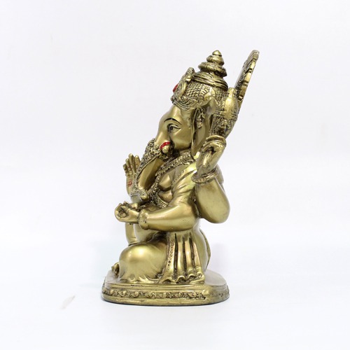 Golden Colour Ganesha Idol for Office and Home