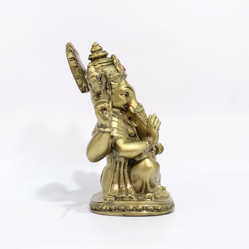 Golden Colour Ganesha Idol for Office and Home