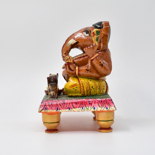 Brown Colour Ganesh Idol Showpiece For Home Office