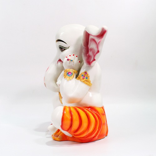 Cute Glossy Taklu Ganesha Idol Showpiece For Home and Office