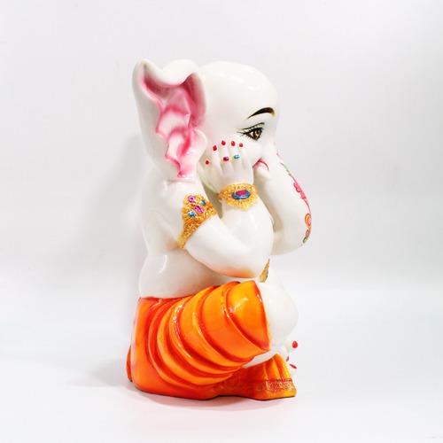 Cute Glossy Taklu Ganesha Idol Showpiece For Home and Office