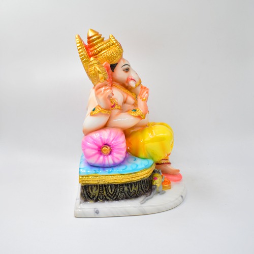 Glossy Pasard Ganesha Idol For Home and Office Decor