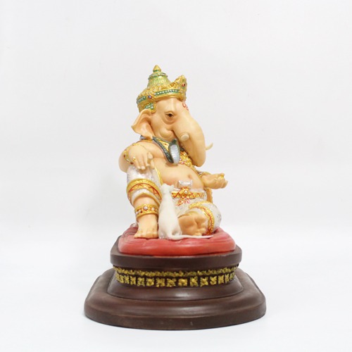 Fiber Sitting Ganesha Statue Showpiece For Home