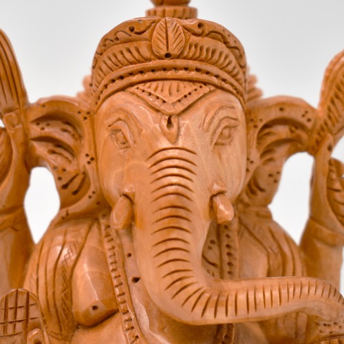 Wooden Ganesha Idol For Office and Home Decor