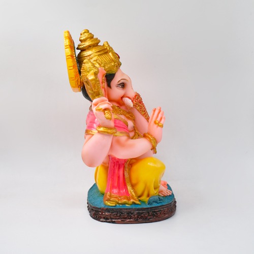 Multi colour Sitting Ganesha Idol For Home Decor