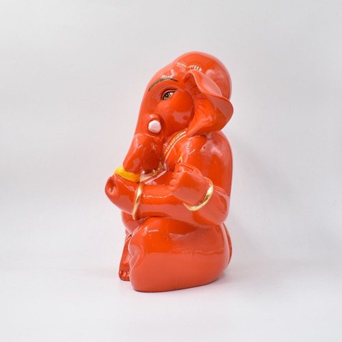 Orange Kan Ganesh Idol For Home and Office Decor