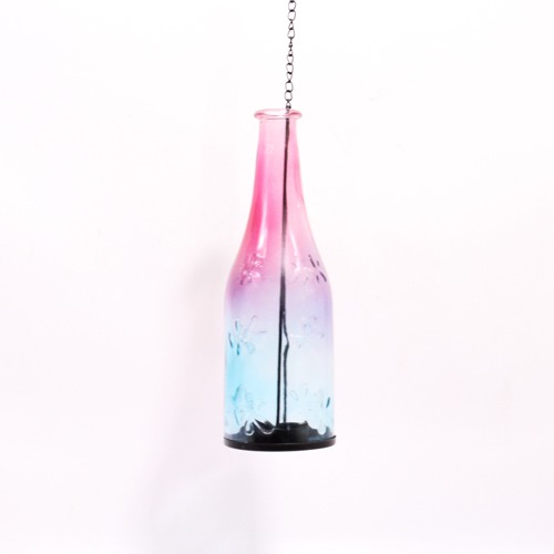 Multi Color Glass Hanging Tea-Light Holders Bottles For Home & Office Decoration