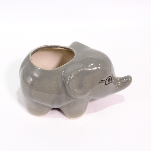 Ceramic Elephant Fun Pot  | Ceramic Planters, Table Top Indoor Planter Pot Ceramic Planter For Indoor Plants And Succulents Pot