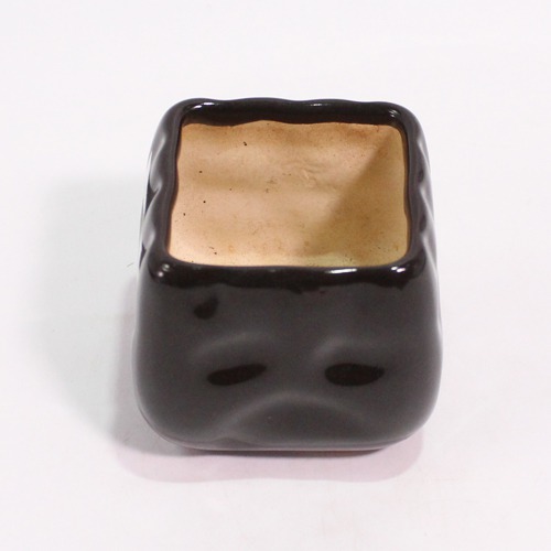 Ceramic Brown Square Pot | Garden and Living Room Decorative Small Ceramic Planter