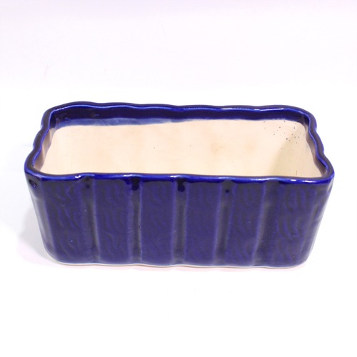 Bright Blue Rectangular Planter Pot | Ceramic Pot Big Sized for Indoor, Outdoor ,Home Office ,Plants