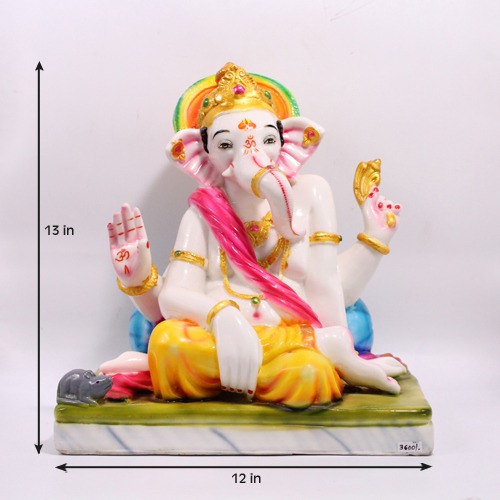 Swami Samarth Sitting Style Ganesha Idol For Home , Pooja