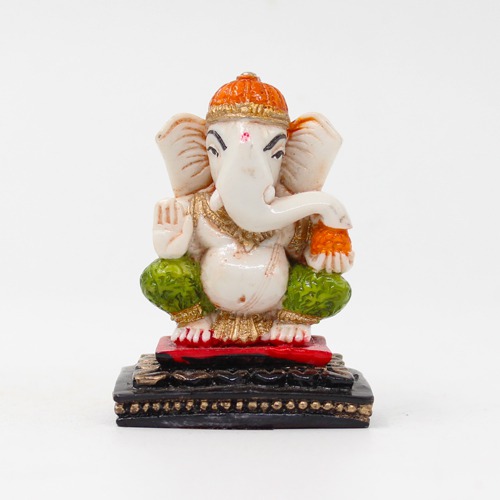 Polyresin Mini Stair Ganesha For Car Dashboard