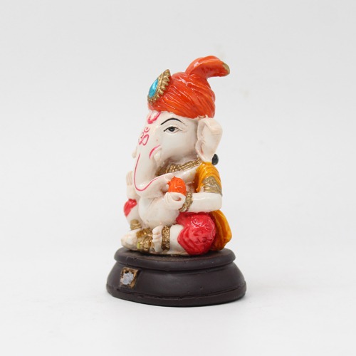 Small Feta Ganesh Statue For Car Dashboard, Desktop