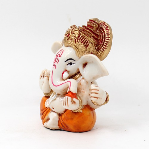 Mukut Kan Ganesh statue For Car Dashboard, Ideal Gift For Father, Brother