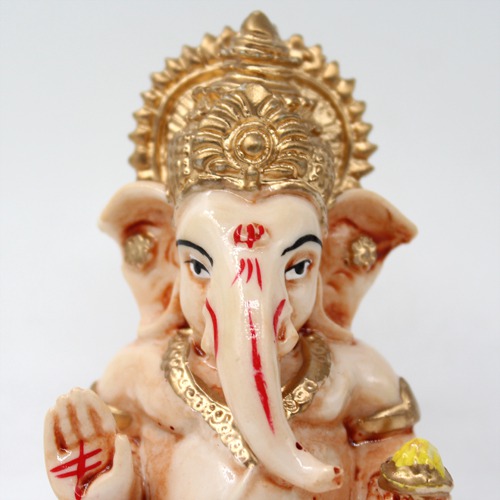 Fiber Red Dothi Ganesh Idol For  Car Dashboard