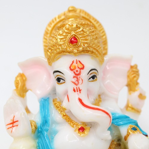 Decorative Ladu Ganesh Statue  For Car Dashboard