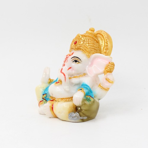 Decorative Ladu Ganesh Statue  For Car Dashboard