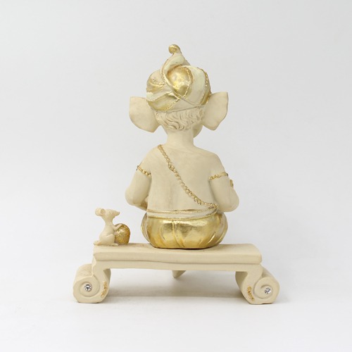 Bal Ganesha Reading Book Statue For Home Decor & Office Decor