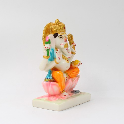 Ganesh Sitting on Lotus For Home Decor, Ideal Gift For Family, Friends