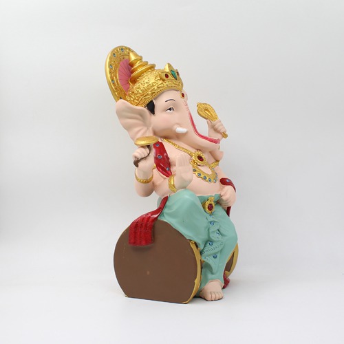 Ganesh Sitting on Dolki | beautiful face bappa | perfect gift for house warming occasions