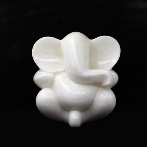 White Marble Appu Ganesha Idol For home & Office Decor