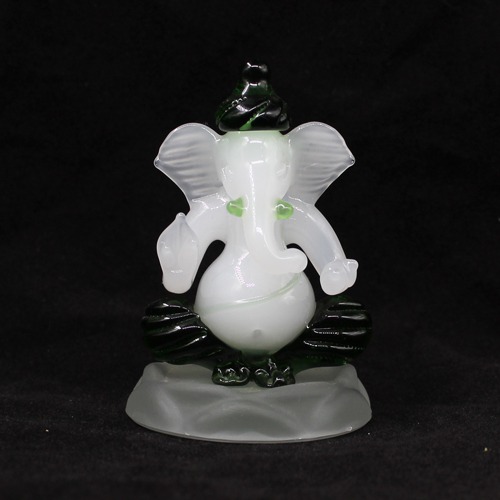 Decorative Glass Ganesh Car Dashboard Idol For Home Decor