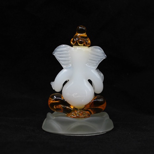 Decorative Glass Ganesh Car Dashboard Idol For Home Decor