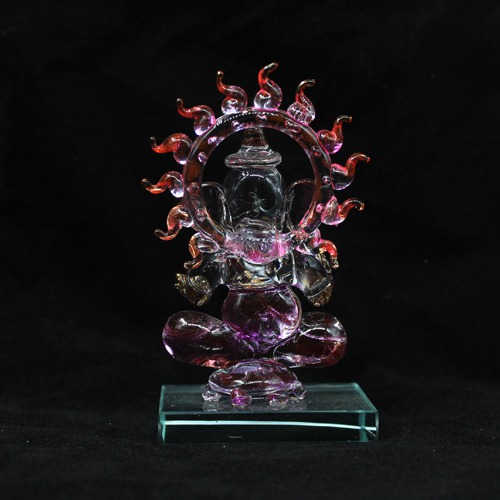 Decorative Glass Ganesha Statue For Car Dashboard