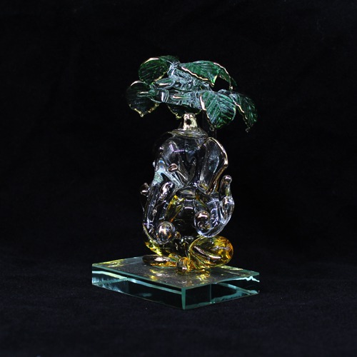 Crystal Ganesha Sitting Under Tree