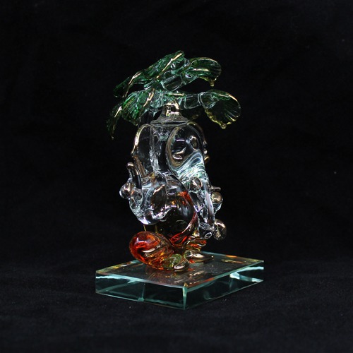 Crystal Ganesha Sitting Under Tree