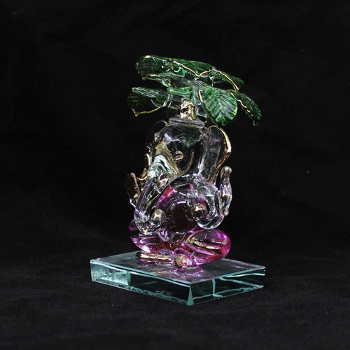 Crystal Ganesha Sitting Under Tree