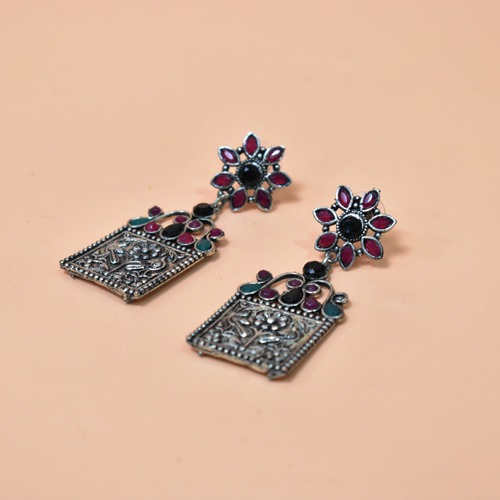 Ruby Stone Studded Indian Earrings | Indian Earrings | Earrings|