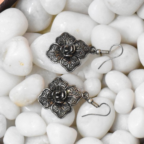 Black Rose Earrings | Earrings | Black Earrings | Women Earrings