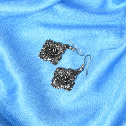 Black Rose Earrings | Earrings | Black Earrings | Women Earrings