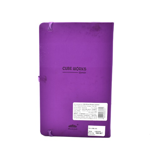 Matrikas Cube Work Genie Journal notebook, A6, Colour (purple) |  Notebook | Diary | Personal Diary | Home And Office Use