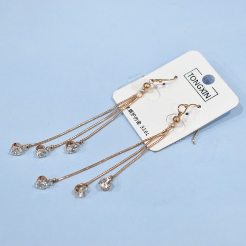 Diamond Drop With Chain Earrings | Diamond Earrings | Earrings