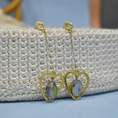 Heart With stone Earrings | Earrings | Women's Earrings