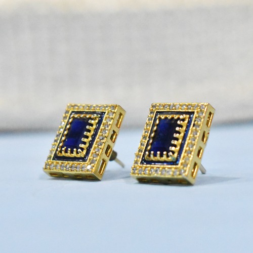 Blue Square Earrings | Earrings | Women's Earrings | Traditional Earrings