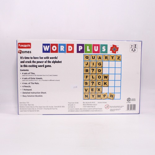 Funskool Games - Word Plus, Educational Word Building Game, Kids & Family