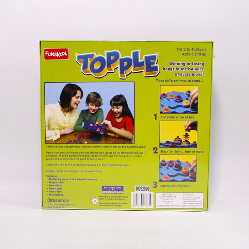 Funskool Games - Topple, Strategy balancing and skill game, Stack 5 in a row, Kids & Family