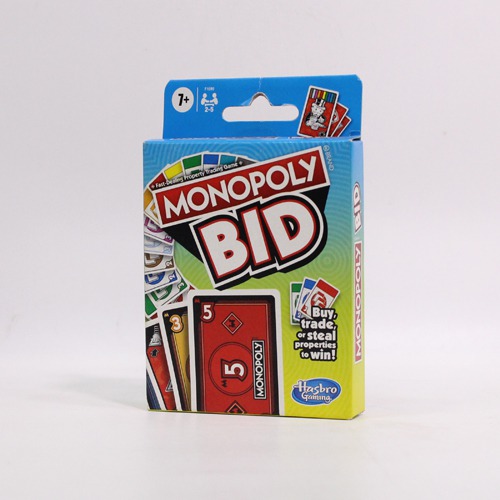 MONOPOLY Bid Game, Quick-Playing Card Game For 4 Players, Game For Families and Kids Ages 7 and Up