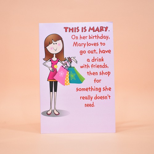 This Is Mary On Her Birthday/ Birthday Card | Greeting Card