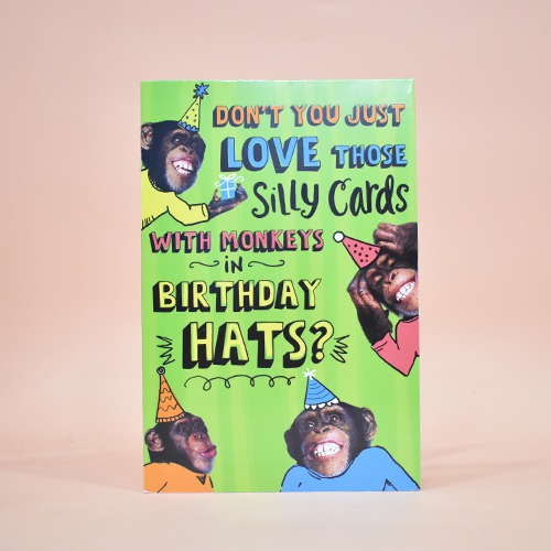 Don't You Just Love Those Silly Cards with Monkeys in Birthday Hats