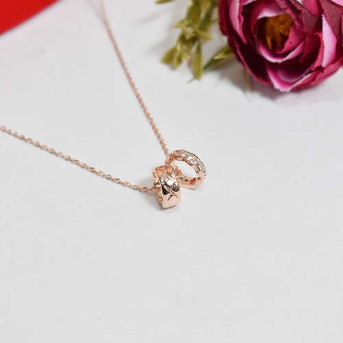 Couple Ring Pendant Chain Necklace | Pendant Chain Necklace | Necklace Set For Girls And Women's