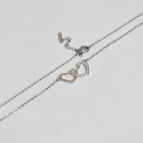 Double Heart Pendant Chain With Necklace |  Pendant Chain With Necklace