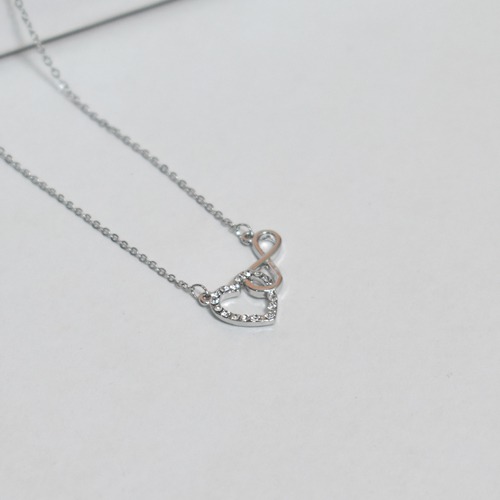 Infinity And Heart Pendant Chain Necklace | Necklace Set For Women And Girl